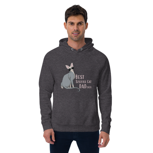 BEST SPHYNX CAT DAD UNISEX ECO HOODIE
