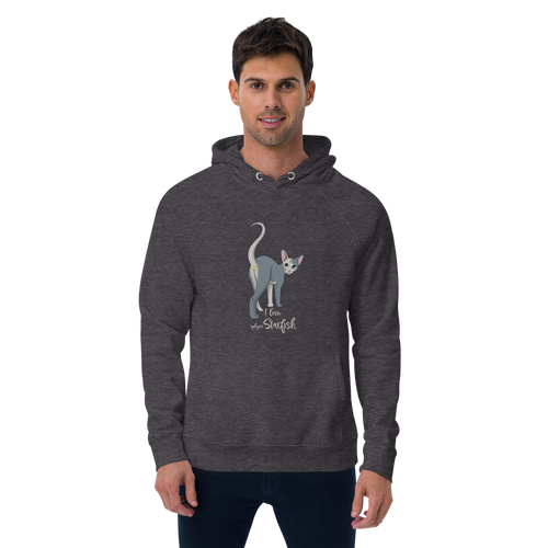 I LOVE SPHYNX STARFISH UNISEX ECO HOODIE