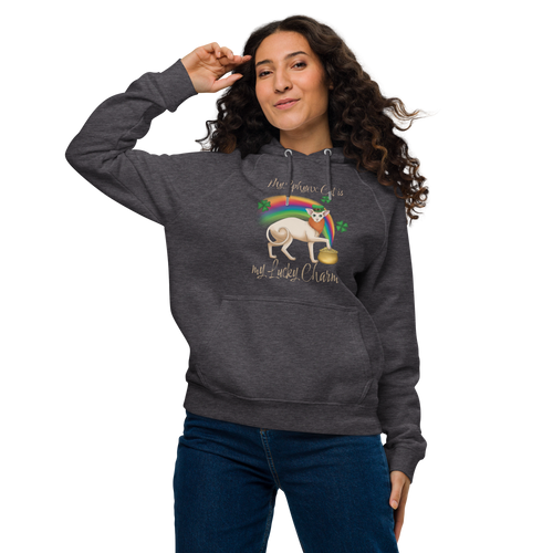 MY SPHYNX IS MY LUCKY CHARM WOMEN'S ECO HOODIE