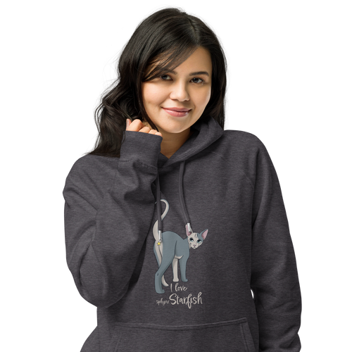 I LOVE SPHYNX STARFISH WOMEN'S ECO HOODIE