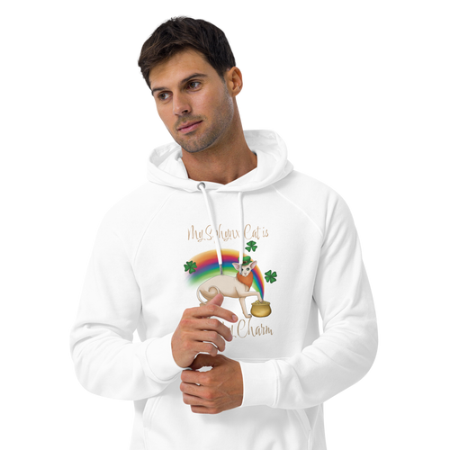 MY SPHYNX IS MY LUCKY CHARM UNISEX ECO HOODIE