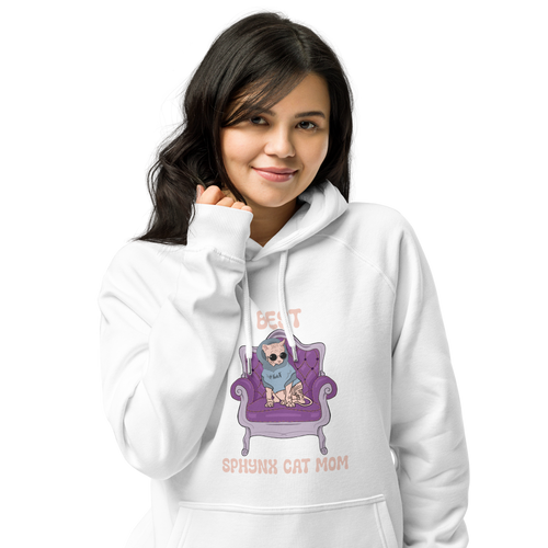BEST SPHYNX CAT MOM UNISEX ECO HOODIE