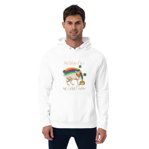MY SPHYNX IS MY LUCKY CHARM UNISEX ECO HOODIE