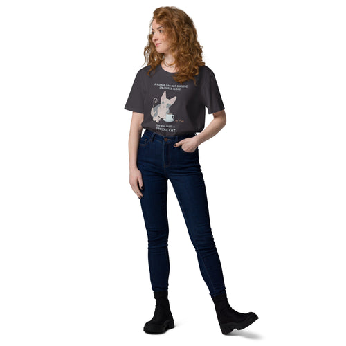 WOMAN CAN'T SURVIVE ON COFFEE ALONE WOMAN'S ECO TEE