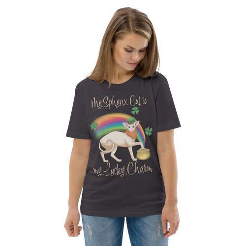 MY SPHYNX CAT IS MY LUCKY CHARM - UNISEX TEE