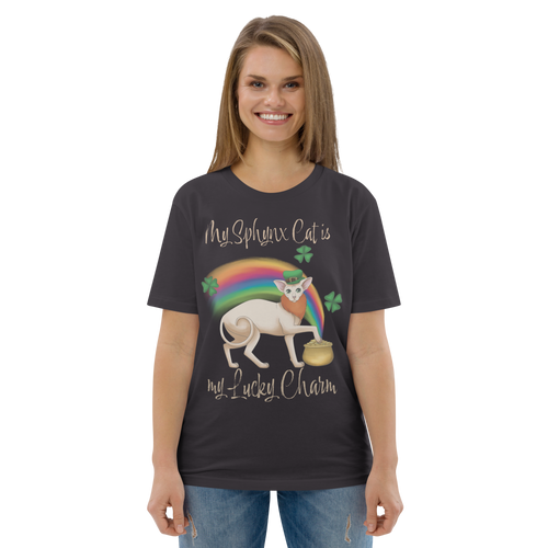 MY SPHYNX CAT IS MY LUCKY CHARM - UNISEX TEE
