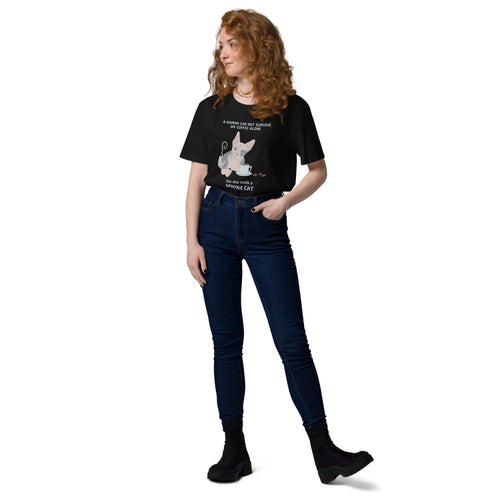 WOMAN CAN'T SURVIVE ON COFFEE ALONE WOMAN'S ECO TEE