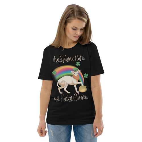 MY SPHYNX CAT IS MY LUCKY CHARM - UNISEX TEE