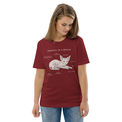 ANATOMY OF A SPHYNX UNISEX ORGANIC TEE