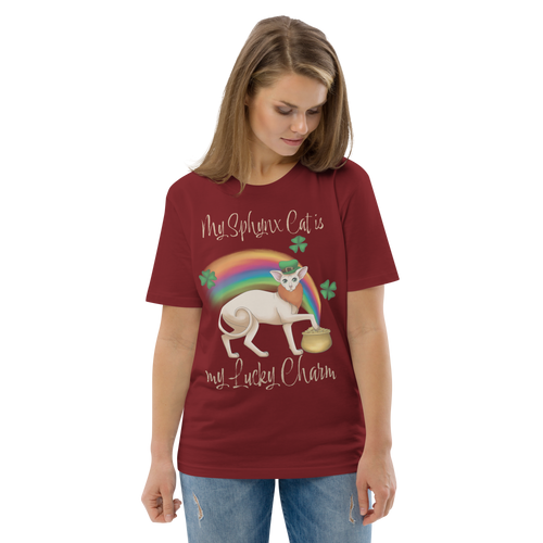 MY SPHYNX CAT IS MY LUCKY CHARM - UNISEX TEE