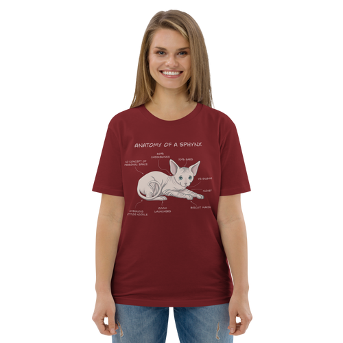 ANATOMY OF A SPHYNX UNISEX ORGANIC TEE