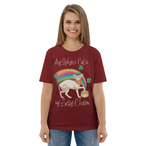 MY SPHYNX CAT IS MY LUCKY CHARM - UNISEX TEE