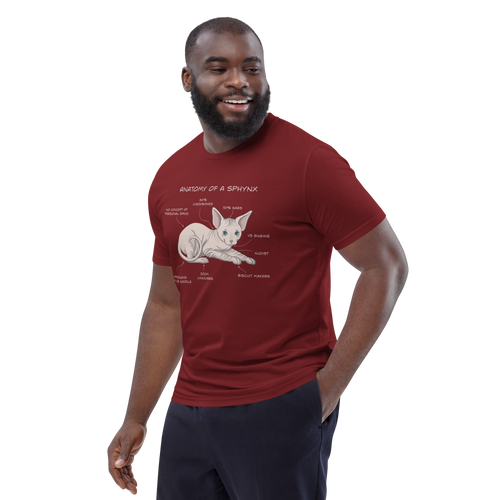 ANATOMY OF A SPHYNX UNISEX ORGANIC TEE