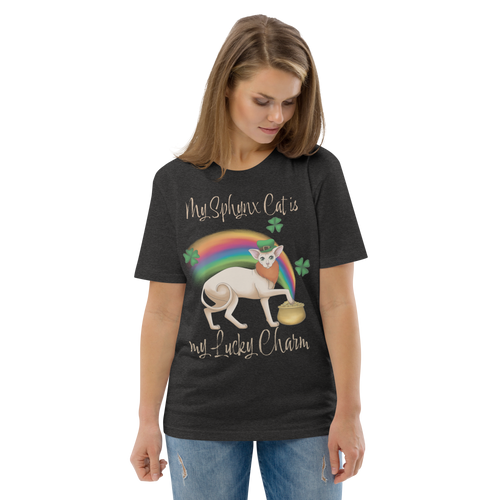 MY SPHYNX CAT IS MY LUCKY CHARM - UNISEX TEE