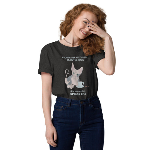 WOMAN CAN'T SURVIVE ON COFFEE ALONE WOMAN'S ECO TEE