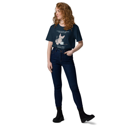 WOMAN CAN'T SURVIVE ON COFFEE ALONE WOMAN'S ECO TEE