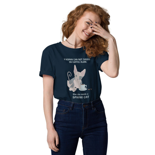 WOMAN CAN'T SURVIVE ON COFFEE ALONE WOMAN'S ECO TEE