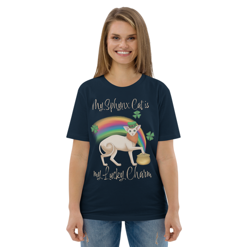 MY SPHYNX CAT IS MY LUCKY CHARM - UNISEX TEE
