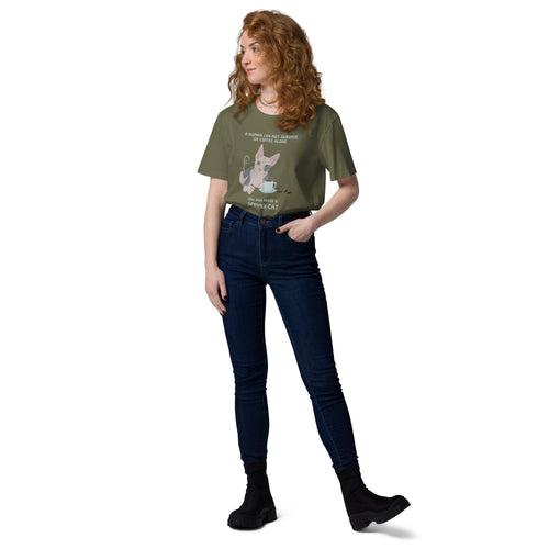 WOMAN CAN'T SURVIVE ON COFFEE ALONE WOMAN'S ECO TEE