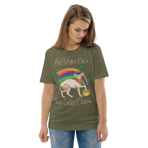 MY SPHYNX CAT IS MY LUCKY CHARM - UNISEX TEE