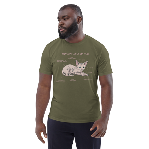 ANATOMY OF A SPHYNX UNISEX ORGANIC TEE