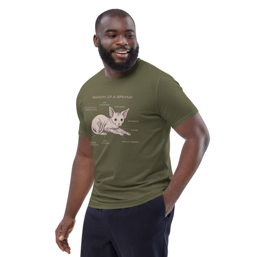 ANATOMY OF A SPHYNX UNISEX ORGANIC TEE