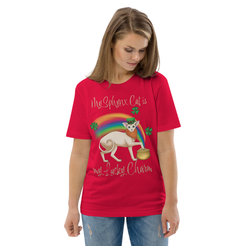 MY SPHYNX CAT IS MY LUCKY CHARM - UNISEX TEE