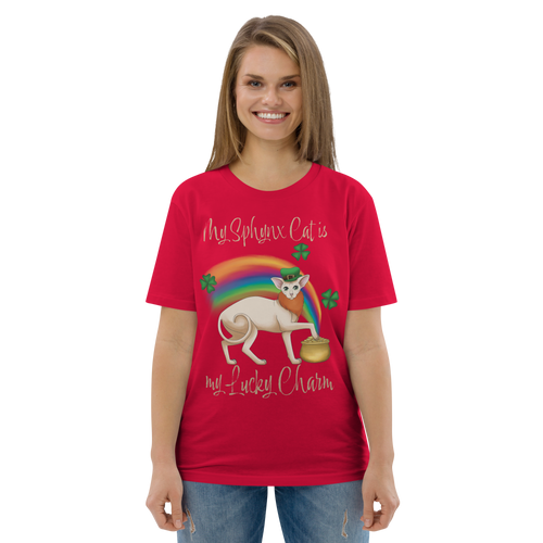 MY SPHYNX CAT IS MY LUCKY CHARM - UNISEX TEE