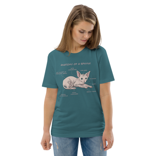 ANATOMY OF A SPHYNX UNISEX ORGANIC TEE