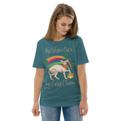 MY SPHYNX CAT IS MY LUCKY CHARM - UNISEX TEE