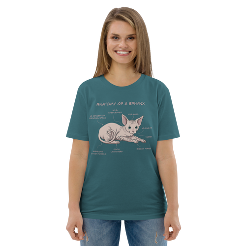 ANATOMY OF A SPHYNX UNISEX ORGANIC TEE