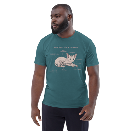 ANATOMY OF A SPHYNX UNISEX ORGANIC TEE