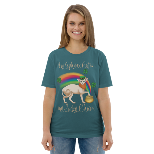 MY SPHYNX CAT IS MY LUCKY CHARM - UNISEX TEE