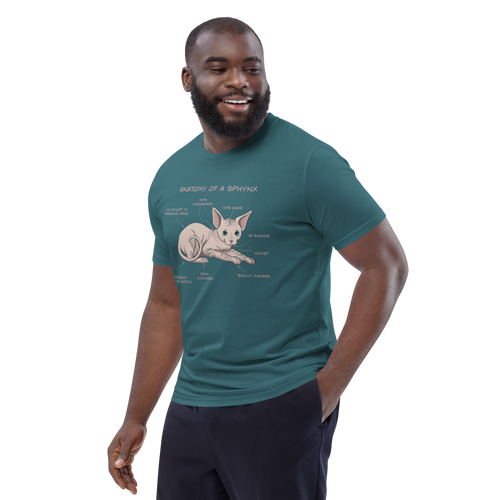 ANATOMY OF A SPHYNX UNISEX ORGANIC TEE