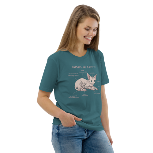 ANATOMY OF A SPHYNX UNISEX ORGANIC TEE