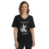 WOMAN CAN'T SURVIVE ON COFFEE ALONE WOMAN'S V-NECK TEE