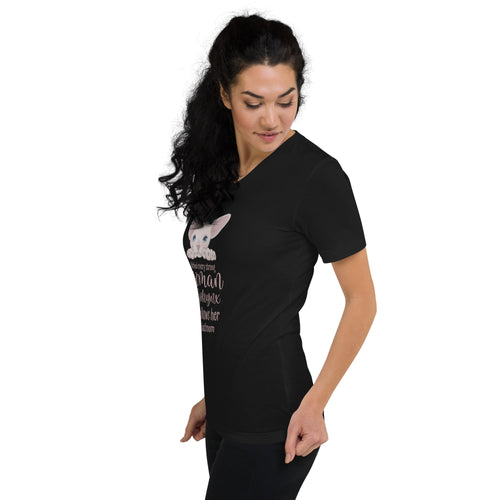 BEHIND EVERY WOMAN... SPHYNX V-NECK TEE