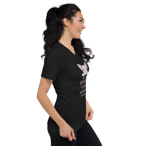 BEHIND EVERY WOMAN... SPHYNX V-NECK TEE