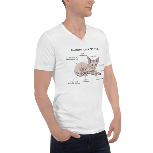 ANATOMY OF A SPHYNX UNISEX V-NECK TEE