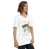 MY SPHYNX CAT IS MY LUCKY CHARM - V-NECK UNISEX TEE