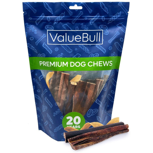 ValueBull Collagen Sticks for Dogs, Varied Shape & Size Chews, Natural Long-Lasting Dog Treats, 1 Pound