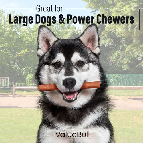 ValueBull Collagen Sticks for Dogs, 6 Inch Jumbo Chews, Natural Long-Lasting Dog Treats, 50 Count