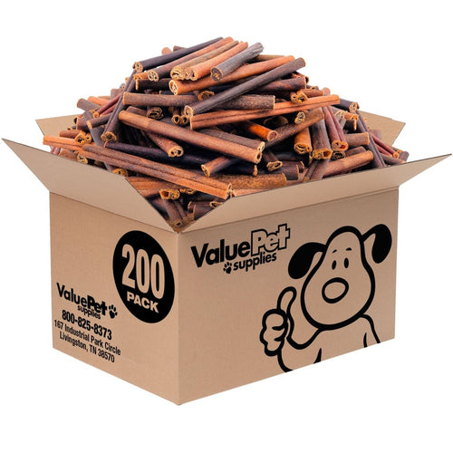 ValueBull Collagen Sticks for Dogs, 6 Inch Medium Chews, Natural Long-Lasting Dog Treats, 200 Count Bulk Pack