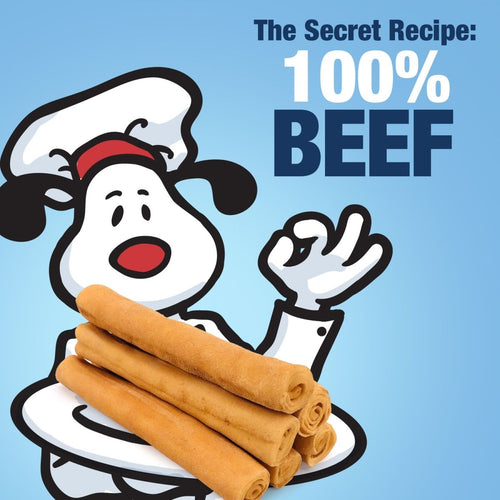 ValueBull USA Retriever Rolls, Premium Thick Cut Rawhide, Thick 9-10 Inch, Smoked, 200 Count Bulk Pack