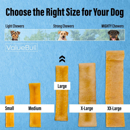 ValueBull Himalayan Yak Cheese Dog Chews, Large, 20 lb Bulk Pack