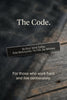 The code. One Vinyl sticker says it all.