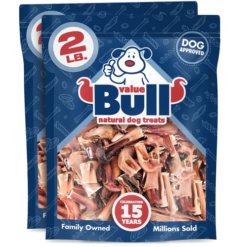 ValueBull Bully Stick Bits for Small Dogs, Natural Dog Chews, 4 Pounds
