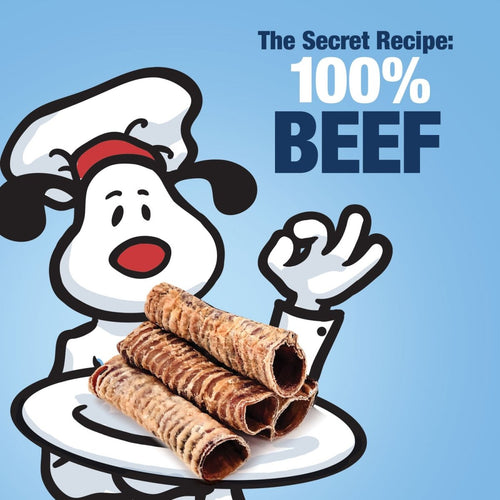 ValueBull Beef Trachea, Premium 5-6 Inch, 100 Count Bulk Pack