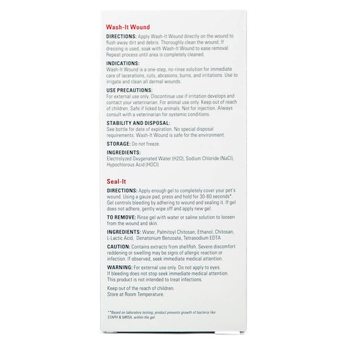 Wash It Pet Wound Wash and Seal It Pet Wound Gel Combination Pack