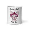 NEVER A BAD HAIR DAY SPHYNX COFFEE MUG